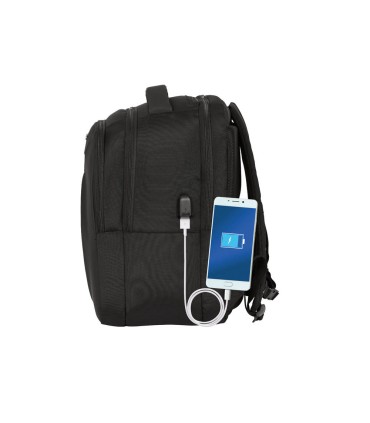 Cartera escolar safta business black blue grey mochila portatil 156 y 141 tab 97usb