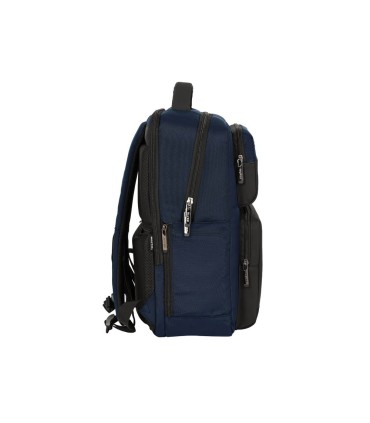 Cartera escolar safta business black blue grey mochila 2 bolsillos portatil 156usb 310x130x440 mm