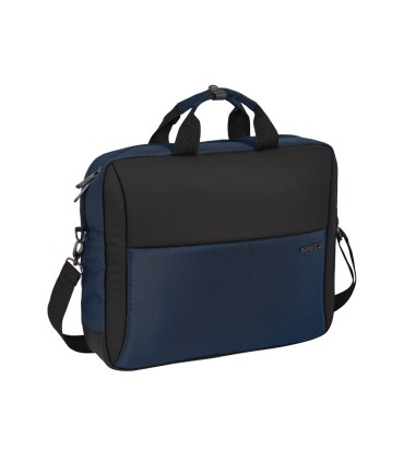 Cartera escolar safta business black blue grey maletin ordenador 156 410x90x330 mm