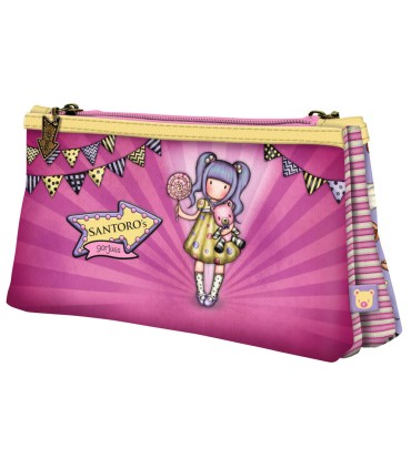 Cartera escolar safta gorjuss fairground neceser pequeno doble 215x115x50 mm