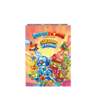 Carpeta carton folio gomas solapas superthings guardians of kazoom 260x25x335 mm