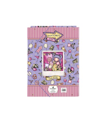 Carpeta carton folio gomas solapas safta gorjuss fairground 260x25x335 mm