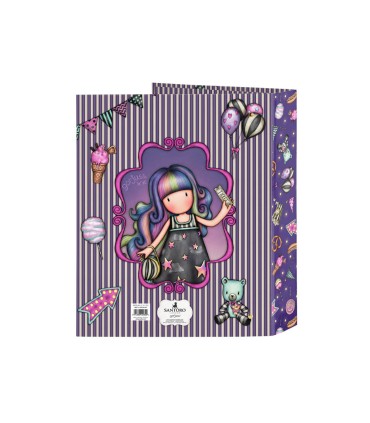 Carpeta carton folio 4 anillas safta lomo ancho gorjuss fairground 270x60x330 mm