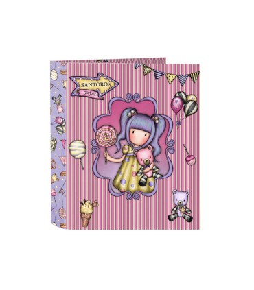 Carpeta carton folio 4 anillas safta lomo ancho gorjuss fairground 270x60x330 mm