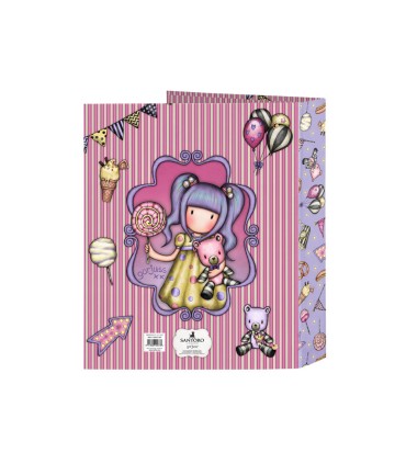 Carpeta carton folio 4 anillas safta lomo ancho gorjuss fairground 270x60x330 mm