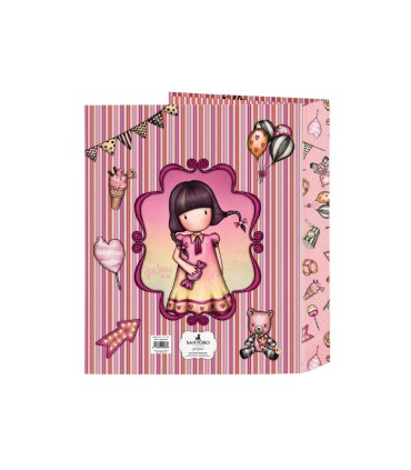 Carpeta carton folio 4 anillas safta lomo ancho gorjuss fairground 270x60x330 mm