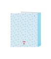 Carpeta carton folio 4 anillas safta lomo ancho blackfit8 mariposa 270x60x330 mm