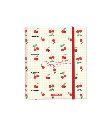 Carpeta 4 anillas safta a4 con recambio 100 hojas cherry 270x35x320 mm