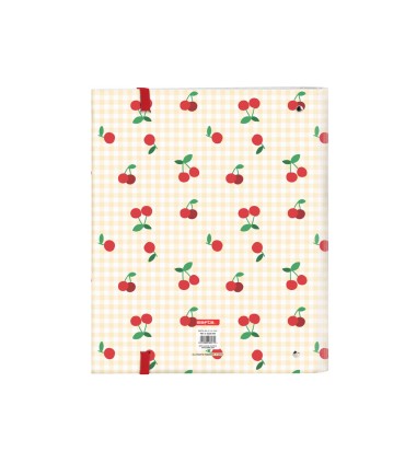 Carpeta 4 anillas safta a4 con recambio 100 hojas cherry 270x35x320 mm