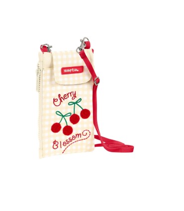 Bolso escolar safta portatodo safta cherry monedero portamovil 100x190 mm