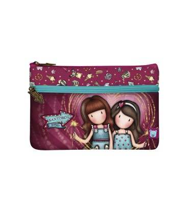 Bolso escolar safta portatodo gorjuss fairground plano con bolsillo 234x15x155 mm