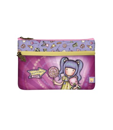 Bolso escolar safta portatodo gorjuss fairground plano con bolsillo 234x15x155 mm