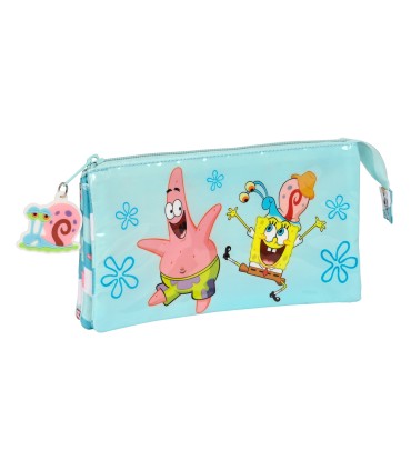 Bolso escolar safta portatodo bob esponja stay postive triple 220x30x120 mm