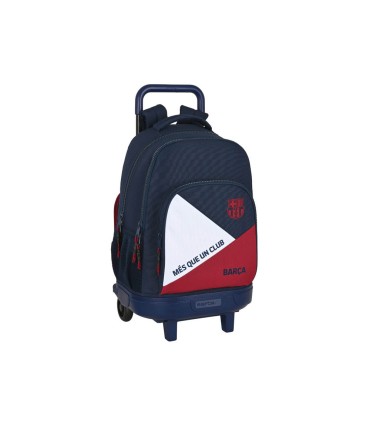 Cartera escolar safta con carro mochila grande con ruedas compact extraible 330x220x450 mm fc barcelona