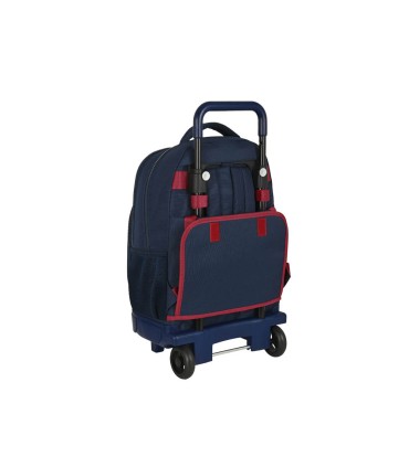 Cartera escolar safta con carro mochila grande con ruedas compact extraible 330x220x450 mm fc barcelona