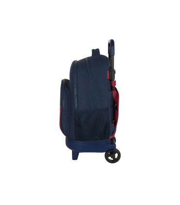 Cartera escolar safta con carro mochila grande con ruedas compact extraible 330x220x450 mm fc barcelona