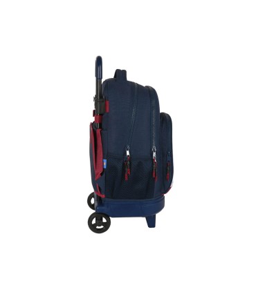 Cartera escolar safta con carro mochila grande con ruedas compact extraible 330x220x450 mm fc barcelona