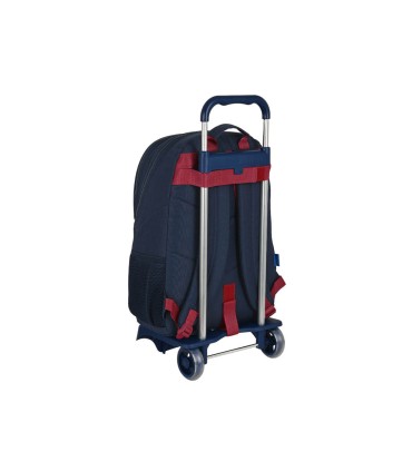 Cartera escolar safta con carro 320x160x440 mm fc barcelona corporativa