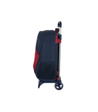 Cartera escolar safta con carro 320x160x440 mm fc barcelona corporativa