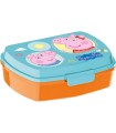 Sandwichera safta escolar 170x133x56 mm peppa pig having fun