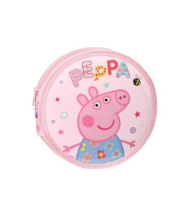 Plumier escolar safta con cremallera 18 piezas 210x35 mm peppa pig having fun