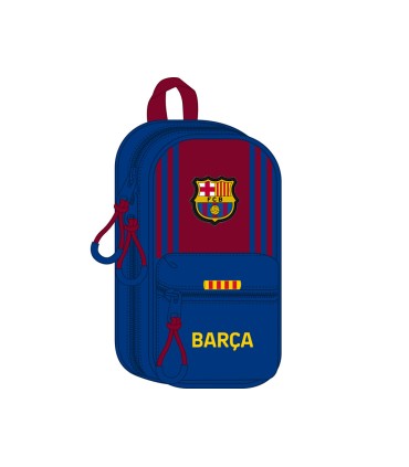 Plumier escolar safta fc barcelona 1 equipacion 21 22 mochila con 4 portatodos vacios 120x50x230 mm