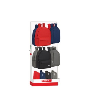 Expositor escolar safta colores basic mochilas rinoneras mini mochilas 650x380x1580 mm