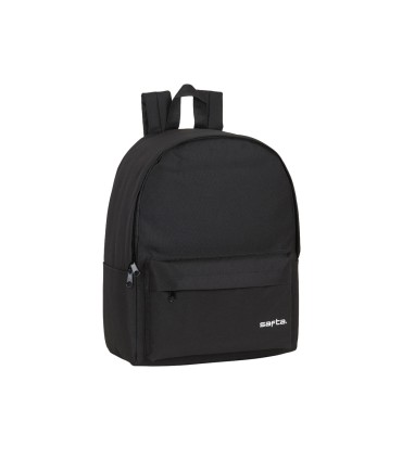 Cartera escolar safta day pack ordenador 141 basic negro 310x160x400 mm