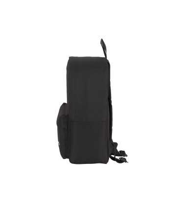 Cartera escolar safta day pack ordenador 141 basic negro 310x160x400 mm