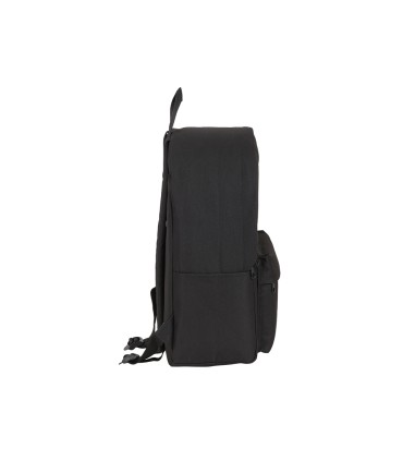 Cartera escolar safta day pack ordenador 141 basic negro 310x160x400 mm