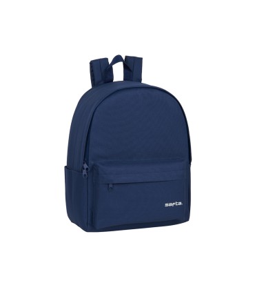 Cartera escolar safta day pack ordenador 141 basic azul marino 310x160x400 mm