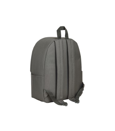 Cartera escolar safta day pack ordenador 141 basic gris 310x160x400 mm