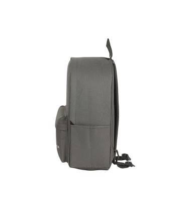 Cartera escolar safta day pack ordenador 141 basic gris 310x160x400 mm