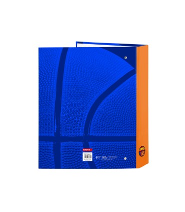 Carpeta safta carton folio 4 anillas mixtas 40 mm valencia basket club 270x60x330 mm