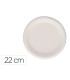 Plato fibra cana azucar bunzl biodegradable 22 cm diametro apto alimentos frios y calientes color blanco