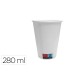 Vaso de papel blanco bunzl reciclable pefc 280 ml apto bebidas frias y calientes paquete de 50 unidades