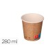 Vaso de papel kraft bunzl reciclable pefc 280 ml apto bebidas frias y calientes paquete de 50 unidades