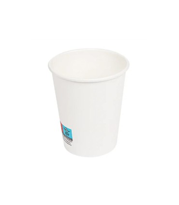 Vaso de papel blanco bunzl reciclable pefc 190 ml apto bebidas frias y calientes paquete de 50 unidades