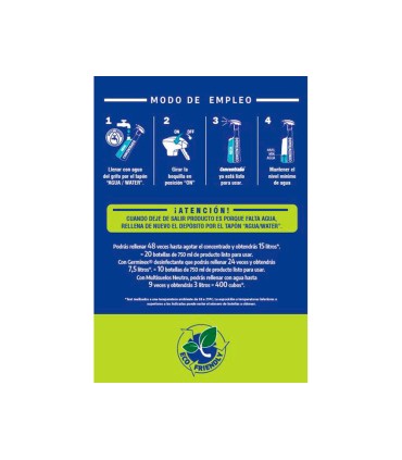 Limpiador multiusos concentralia pro bioalcohol uso cocinas y sanitarios bote de 425 ml