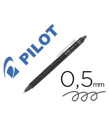 Boligrafo pilot frixion point clicker borrable 05 mm negro