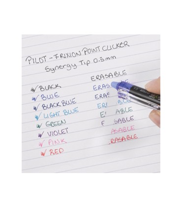 Boligrafo pilot frixion point clicker borrable 05 mm negro