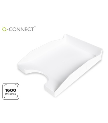 Bandeja sobremesa plastico q connect blanco opaco 240x70x340 mm