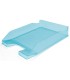 Bandeja sobremesa plastico q connect turquesa transparente 240x70x340 mm