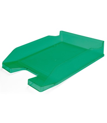 Bandeja sobremesa plastico q connect verde transparente 240x70x340 mm