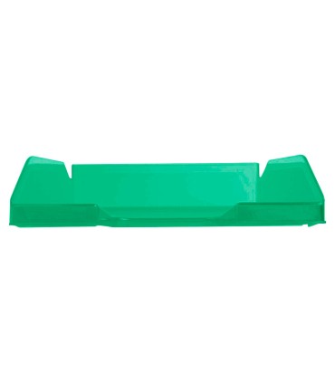 Bandeja sobremesa plastico q connect verde transparente 240x70x340 mm