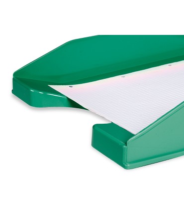 Bandeja sobremesa plastico q connect verde opaco 240x70x340 mm