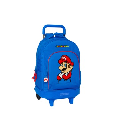 Mochila safta grande con ruedas compact extraible super mario play 220x330x450 mm