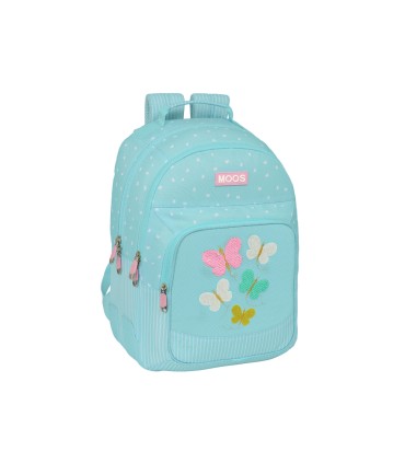 Mochila safta doble con cantoneras adaptable a carro reciclado moos butterflies 150x320x420 mm