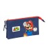 Bolso escolar portatodo safta triple super mario world 120x220x30 mm