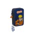 Plumier escolar safta triple 36 piezas naruto ninja 195x125x55 mm